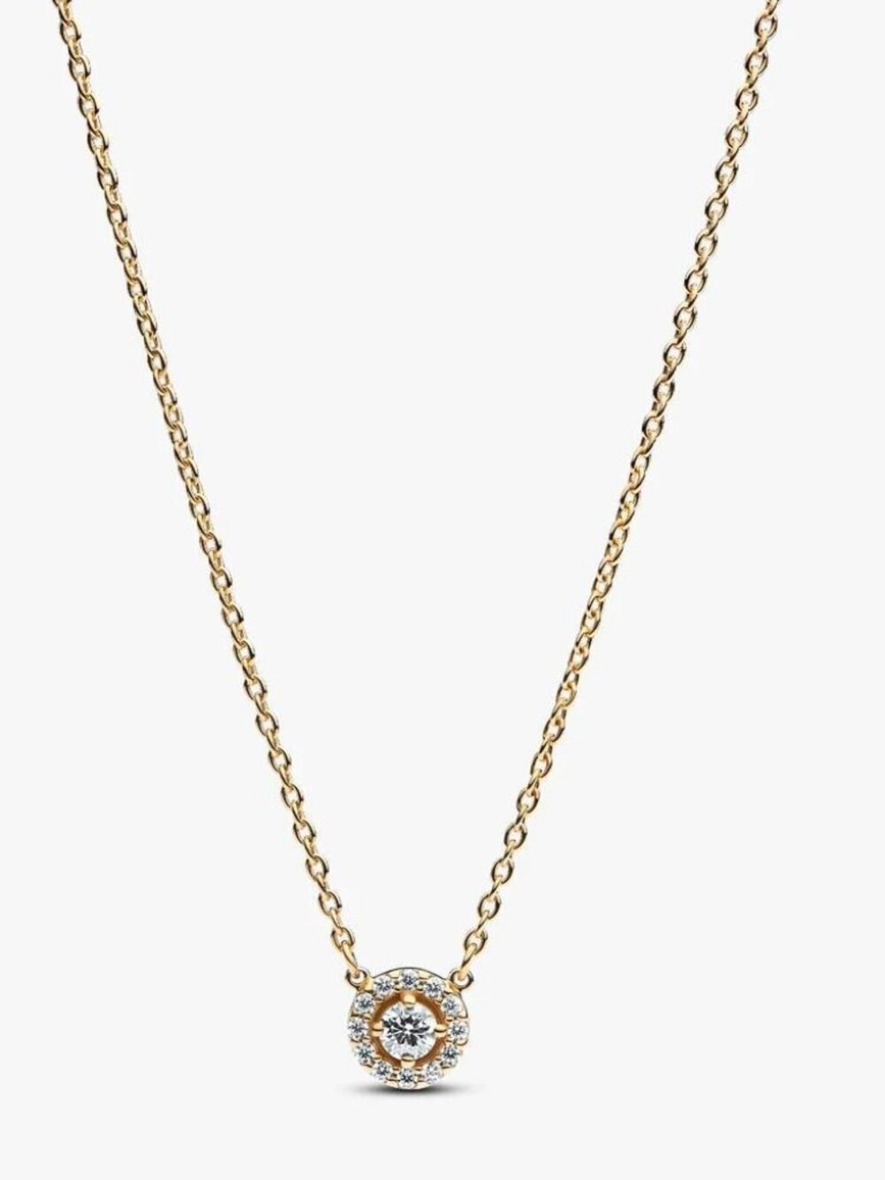 Pandora Round Pav?? Halo Pendant Necklace